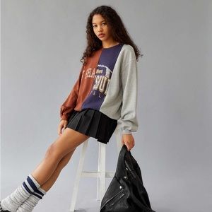 Urban Outfitters Spliced Football Crewneck
